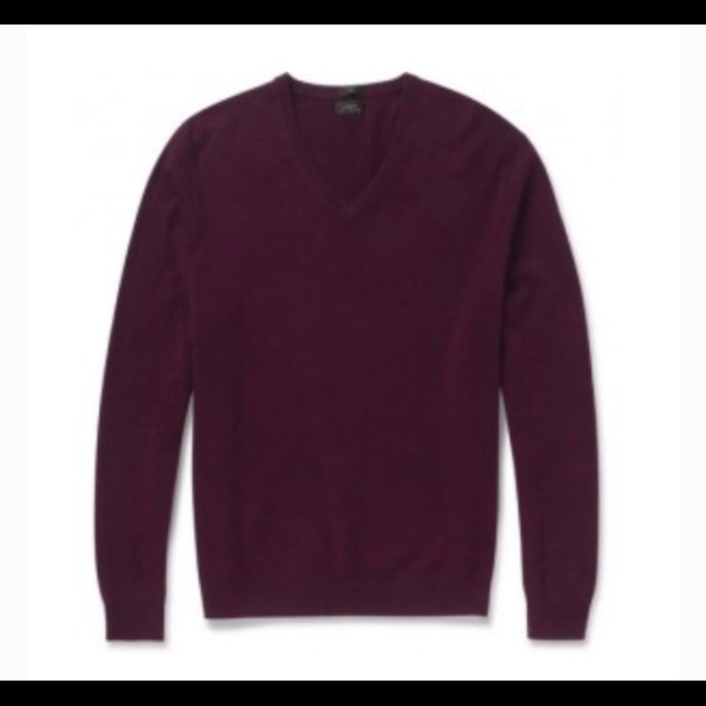 JCrew 100% Italian wool V Neck Sweater Size L